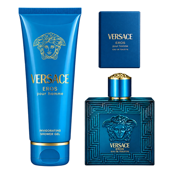 Versace Eros Eau de Toilette Gift Set for Men 100 ml + 10 ml + 150 ml Shower Gel