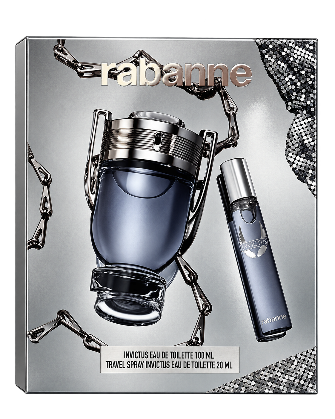 Rabanne Invictus Eau de Toilette Gift Set for Men 100 ml + 20 ml Travel Spray