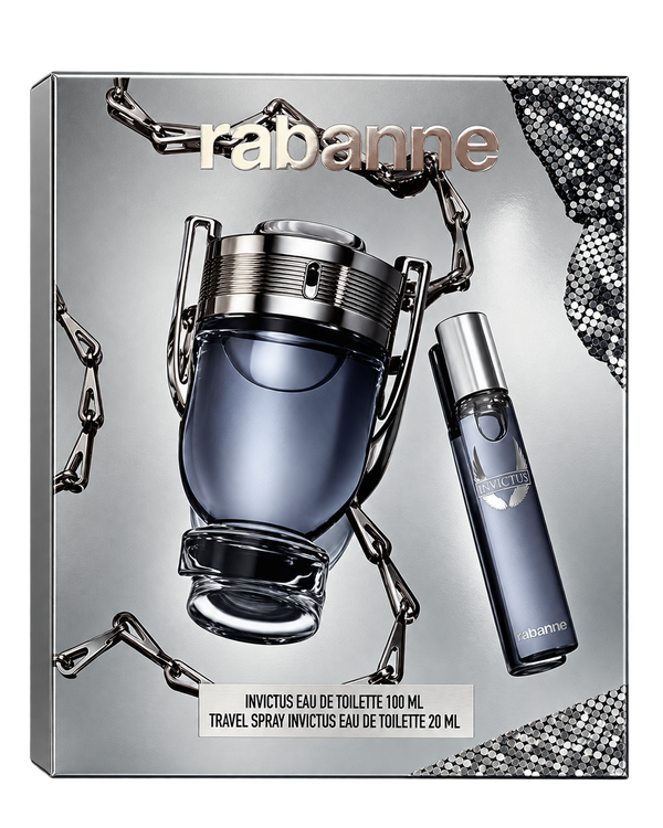 Rabanne Invictus Eau de Toilette Gift Set for Men 100 ml + 20 ml Travel Spray